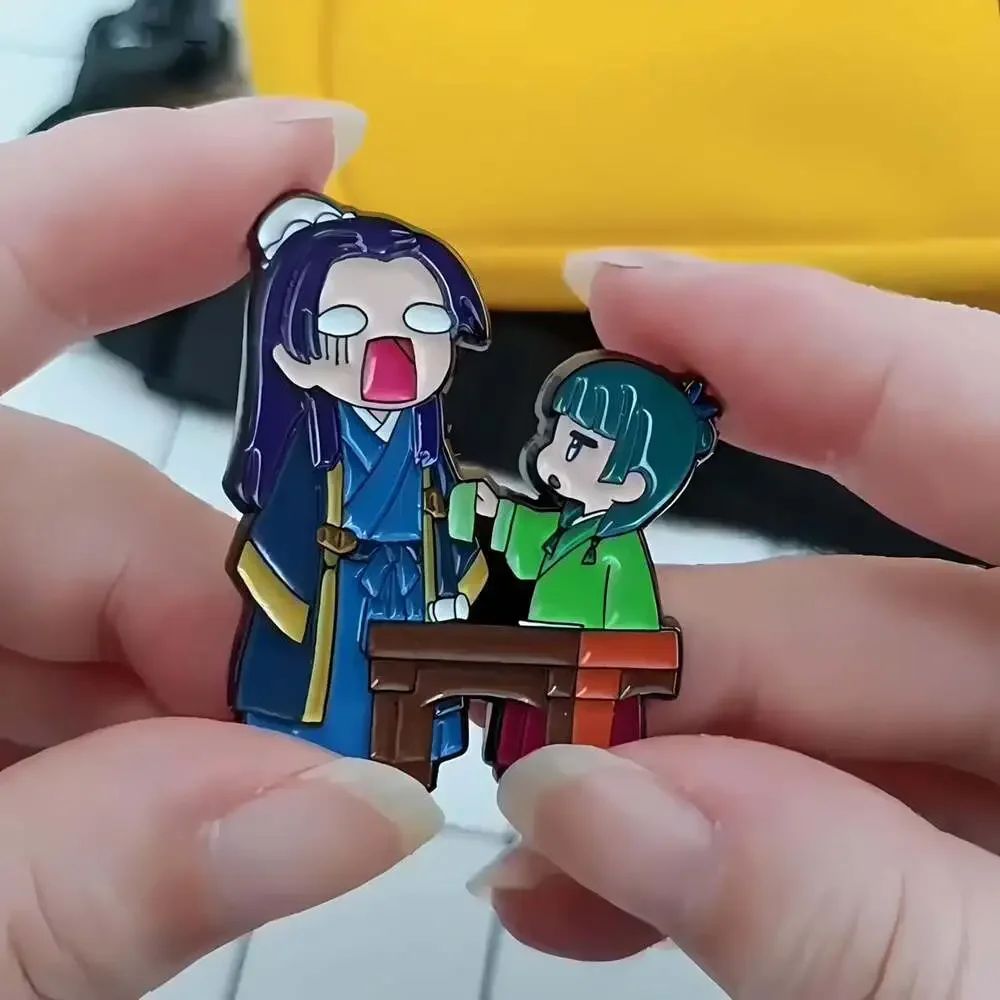 Maomao and Jinshi Enamel Pins, Apothecary Diaries Chibi Lapel Badge, Anime Chara